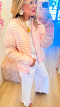 Baby Pink Striped Zip Up Jacket
