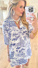 Blue and White Toile Dress
