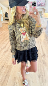 Leopard Teddy Bear Sweatshirt