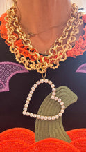 Gold Textured Chain Necklace