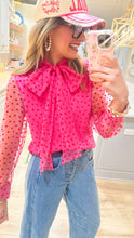 Hot Pink Heart Bow Top