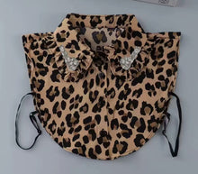 Leopard Ruffle Rhinestone Collar