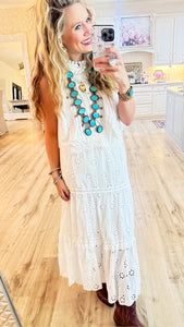 White Eyelet Detail Blouse