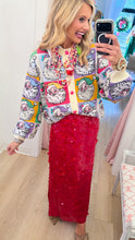 Queen of Sparkles Colorblock Santa Cardigan