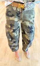 RESTOCK Olive Grey Camo Barrel Jeans