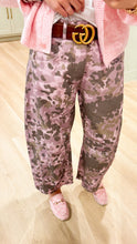 Blush Camo Barrel Jeans