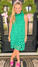 Green Floral Lace Dress