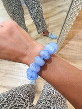 Blue Sugar Bead Necklace and Bracelet Set