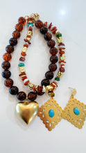 Gold and Natural Beaded Neckalce