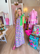 Pink Multi Botanical One Shoulder Dress