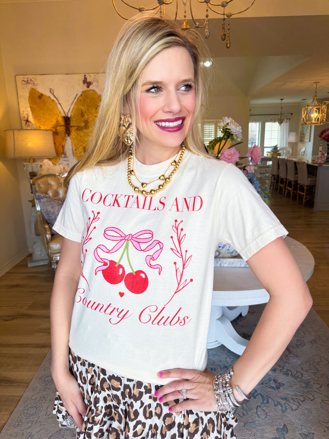 Cocktails and Country Club Top