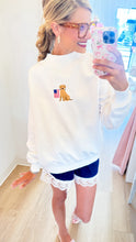American Flag Dog Mock Neck