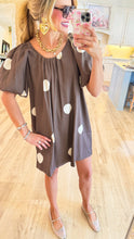 Brown Polka Dot Mini Dress