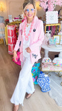 Pink Western Embroidered Blazer