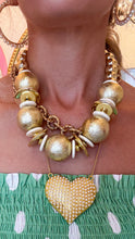 Gold and Pearl Heart Necklace