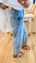 High Rise Light Wash Barrel Jeans
