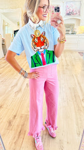 Blue Easy Tiger Graphic Tee