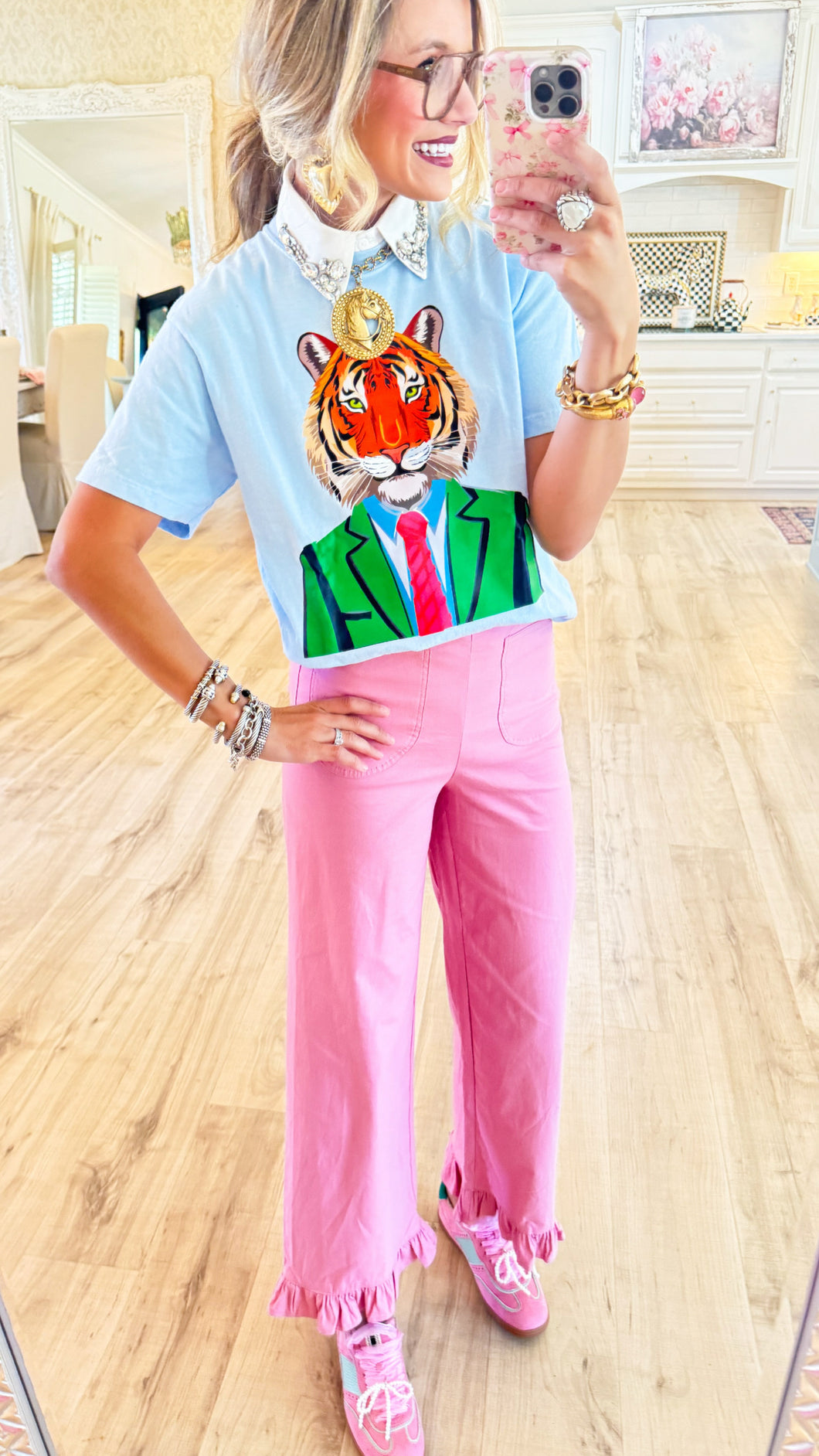 Blue Easy Tiger Graphic Tee