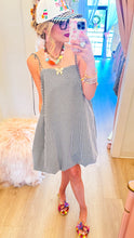 Black and White Gingham Bubble Hem Dress