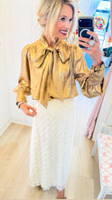 Cream Sequin Maxi Skirt