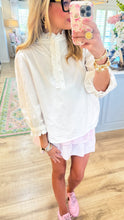 Off White Eyelet Accent Top