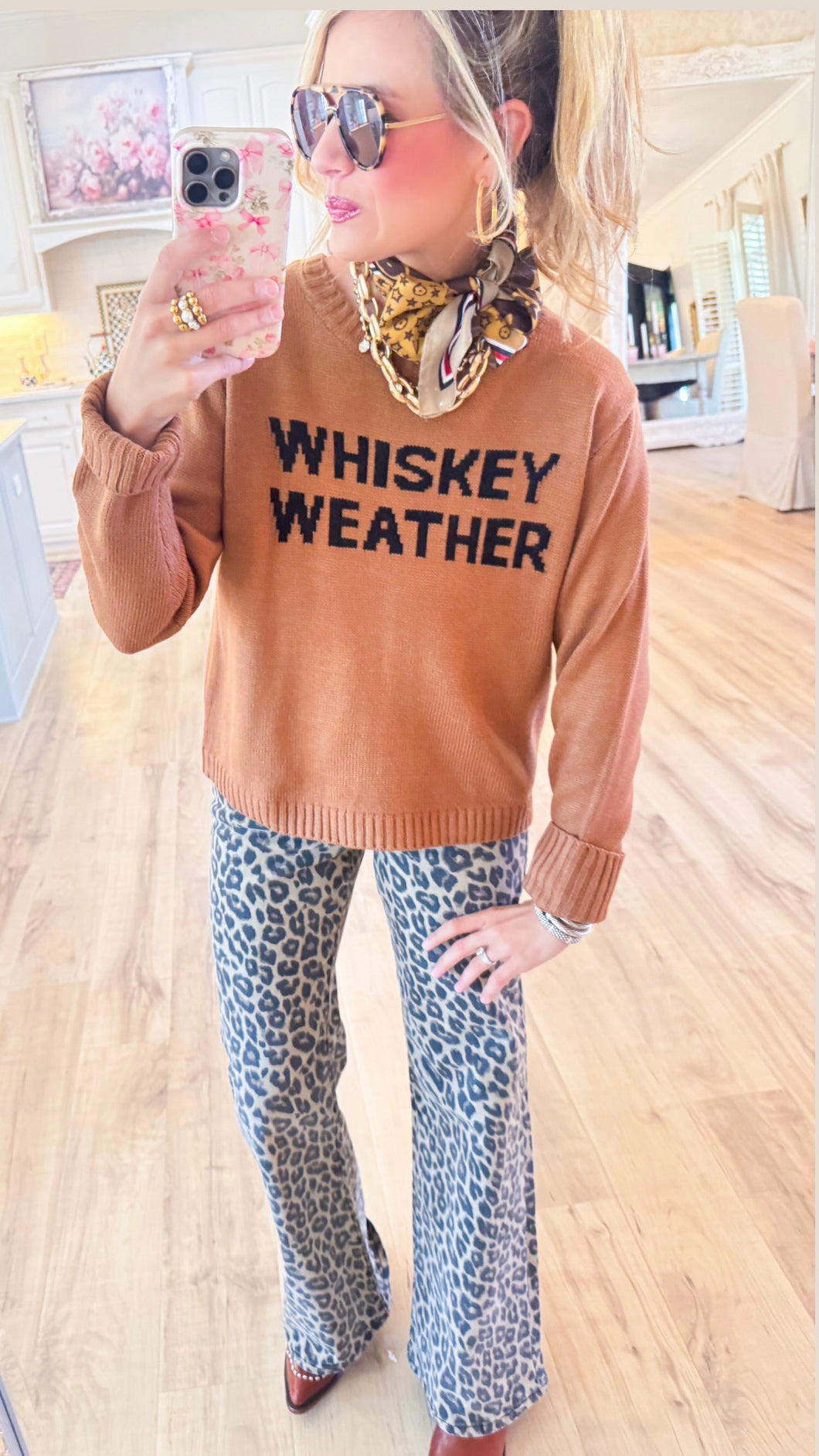Brown Whiskey Weather Sweater