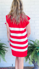 Red Striped Sleeveless Mini Dress