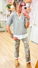 Hidden Tan Camo Straight Leg Jeans