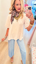 Ecru Faux Suede Top