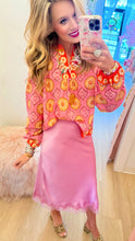 Deal of the Day Pink Lace Midi Skirt