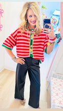 Pink and Red Stripe Cardigan