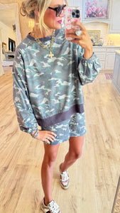 Camo Pearl Detail Short Set