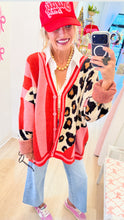 Leopard Colorblock Cardigan