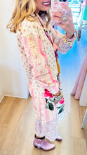 Ivory and Pink Patchwork Printed Maxi Duster