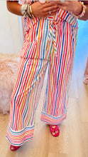 Multi Color Stripe Pant Set