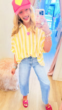 Yellow Stripe Button Down Top