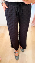Black Jacquard Polka Dot Pants