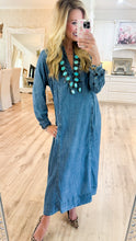 Ivy Jane Denim Caftan Midi Dress