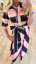 Pink Bold Stripe Maxi Dress