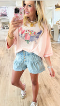 Blush America Patch Short Sleeve Top