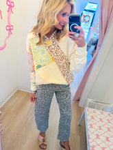 Deal of the day Ecru Multi Patch Pattern Hoodie Pullover