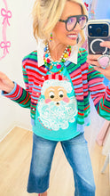 RESTOCK Green and Pink Multi Stripe Cardigan