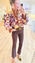 Ecru Floral Print Long Sleeve Top
