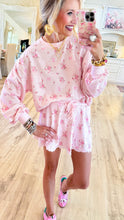 Pink Lace Trim Skirt Lounge Set