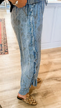 Light Denim Washed Chambray Pants