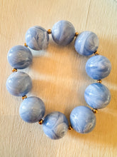 Blue Beaded Ball Bracelet
