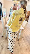 Butter Yellow Vintage Western Bomber Jacket