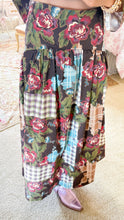 Chocolate Floral Plaid Skirt Set