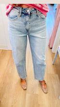 Light Denim High Rise Barrel Jeans