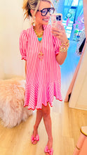 Light Pink Striped Mini Dress